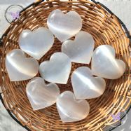 White Selenite Crystal Heart 50mm
